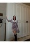 Double-Breasted Collar Waist Detailed Velvet Dress 581983 Vi̇zon - 2