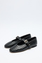 Babet 2503 - Black Knitted Women's Babet with Silver Buckle Detail - 3
