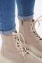 Beige Women's Boots Lace-Up Thick-Soled Boots - 8