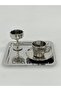 6-Person Luxury Silver Coffee Presentation Set – Stylish Cup Set, Turkish Delight Bowl and Tray - Elegant Presentation Set - 4