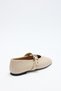 Babet 2503 - Beige Knitted Women's Babet with Silver Buckle Detail - 6