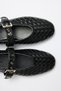 Babet 2503 - Black Knitted Women's Babet with Silver Buckle Detail - 6