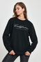 Women's Crew Neck Comfortable Fit 3 Thread Thick California Printed Sweatshirt Spr24Swk28 - 5