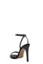 Black Patent Leather Single Strap Stone Evening Dress Heeled Women's Shoes - 3