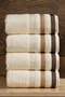 Sera Set of 4 50x90 Hand and Face Towel Set 100% Cotton