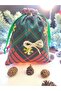 Christmas Themed Plaid Snowflake Fabric Gift Bag – Red, Green, Yellow (12X17 cm) - 2