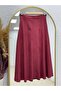 Gönül Suede Skirt-Bn4272 Burgundy - 5