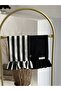 2-Piece Stripe X Lune Linen Ruffled Dish Towel