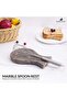 Marble Spoon Rest 8" Oceanic Handmade Utensil Holder for Kitchen Counter, Dining Table & Stove Top - 7