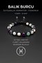Natural Stone Bracelet, Pisces Zodiac, Moonstone, Amethyst, Aquamarine, Fluorite Stone Macrame Bracelet Adjustable
