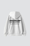 816 Atelier ®   Printed Oversize Unisex White Hoodie - 8