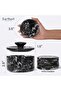 Marble Coasters Set with Holder 3.5" Black Zebra – 6 Round Stone Drink Coasters for Table & Kitchen - 2