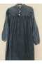 Cotton Woven, with Robe, Pregnant Women Can Wear It, Loose, Long, Denim Dress