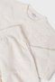 Girl's Comfortable Fit Embossed Patterned 2-Piece Tracksuit Set - Cream - 3