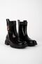 Risus Women's Genuine Leather Side Buckle Detailed Zippered Boots (4201)-R.Black - 3