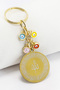 Steel Double-Sided Ayetel Kursi Evil Eye Verse Keychain, Colorful Evil Eye Beaded Bag Ornament
