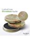 Marble Coasters Set with Holder 3.5" Green Onyx – 6 Round Stone Drink Coasters for Table & Kitchen - 5
