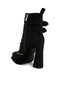 Women Harness Detail Lace Up Boots in Black - 3