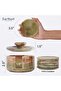 Marble Coasters Set with Holder 3.5" Green Onyx – 6 Round Stone Drink Coasters for Table & Kitchen - 2