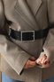 Kemer 2504 - Vintage Thin Buckle Black Women's Belt - 3