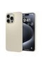 Thin Fit Protective Case for iPhone 15 Pro, Thermoplastic Polyurethane, Elegant Texture, Beige