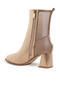 Women Mesh Detail Pointy Ankle Boot in Gold - 3