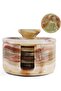 Marble Coasters Set with Holder 3.5" Green Onyx – 6 Round Stone Drink Coasters for Table & Kitchen