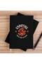 Camp Fire Black Unlined Canvas Notebook