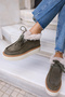 Paula Women's Khaki Genuine Suede Boots - 2