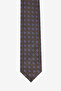 Men's Brown-Navy Patterned Tie - 2