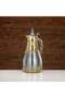 Vacuum Flask Set Metal Body 0.7 L & 1 L ABS & Acrylic Handle – Matte Silver & Gold Tea & - 3