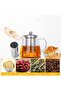 Glass Tea Pot, Borosilicate Glass Tea Kettle for Loose Leaf Tea, Transparent Teapot with Stain - 4