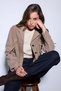 Beige Tassel Detailed Suede Women's Jacket - 2