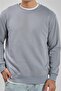 Crew Neck Logo Men's Sweatshirt - Light Gray - 3