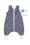 Fiber-Free 1.0 Tog Footed Sleep Sack for Boys and Girls with Zipper, Sleeveless Sleepwear/Navy Blue with Spots - 2