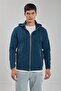 Men's Hooded Zip-Up Jacket - Petrol
