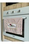 Pink Cross-Stitch Embroidered Stove Cover X Stove Holder - 2