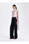 Black Straight Cut Trousers - 3