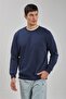 Crew Neck Logo Men's Sweatshirt - Indigo - 2