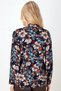 Women's Navy Floral Tie-Detail Neck Blouse with Elastic Cuffs ARM-25K001096 - 2