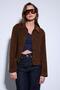 Suede Women's Jacket with Coffee Bag Pocket - 5