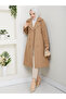 Women's Lined Double-Breasted Collar Belted Trench Coat - 2