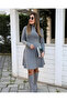    Women's Long Sleeve Turtleneck Loose Condo Acrylic Dress - 3