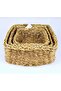 Bathroom Kitchen Living Room Multi-Purpose Straw Box Organizer Set - 2