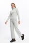 Women's Stretchy Cotton Turtleneck Top Pocketed Pants Casual Two-Piece Set - 3