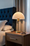 White Lampshade Bedroom Living Room Modern Stylish Table Lamp