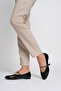 Women's Comfortable Orthopedic Sole Ballerinas for Daily Use with Chain Accessory Detail - 4
