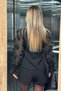 Women's Sleeves Chiffon Rose Detailed Blouse Black - 6