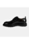 Men's Black Adjustable Buckle Leather Casual Shoes - 3