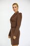 Men's Collared Drape Sleeve Short Jacket - Chestnut - 1057100 - 2